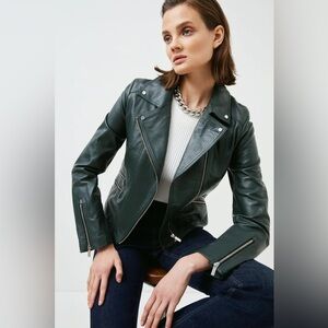 NWT Karen Millen Blush Leather Jacket.$400